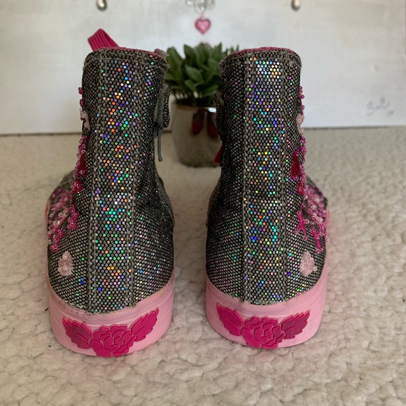 Lelli Kelly pink and silver high tops - Picture 11 of 16